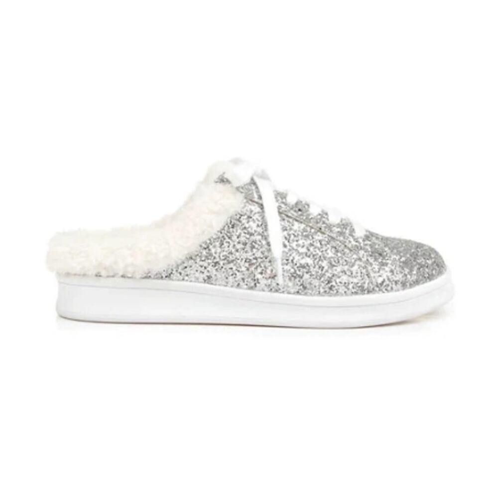 New Rampage Women's Silver/White Scott Slip On Sneakers Size 6